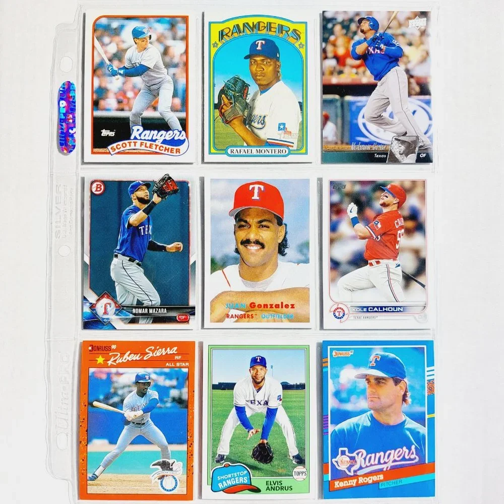 Texas Rangers 9 Card Lot - BSBL [28_2] - Picture 2 of 3